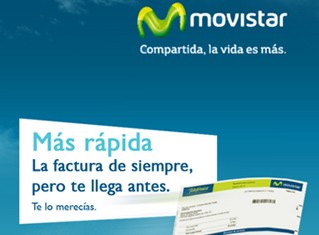 Movistar aumenta un 80% la velocidad de sus facturas