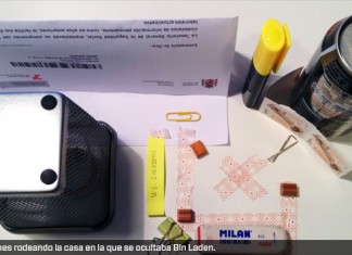 Un funcionario recrea el asesinato de Bin Laden con material de oficina