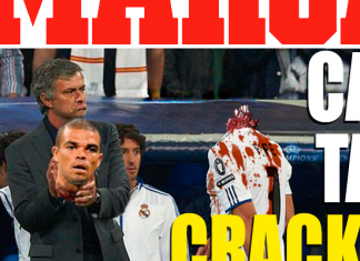 Pepe es duda en el Real Madrid tras separarle Mourinho la cabeza del tronco