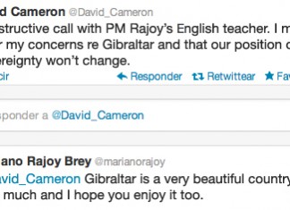 David Cameron llama al profesor de inglés de Rajoy para mostrar su preocupación por Gibraltar