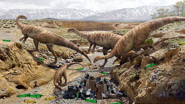 Los dinosaurios se extinguieron por no depositar el vidrio en el contenedor  verde | El Mundo Today