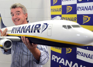 Ryanair probará si sus aviones pueden volar con una sola ala