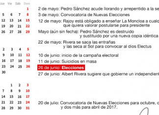 El calendario de las elecciones del 26 de junio