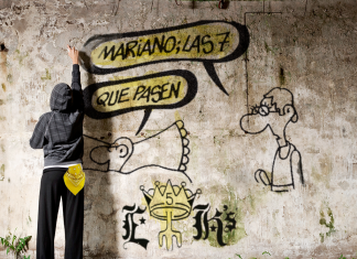 Los Latin Kings empiezan a pintar viñetas de Forges en los muros