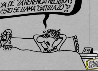 Forges añade en sus viñetas la frase «No te olvides del PSOE»
