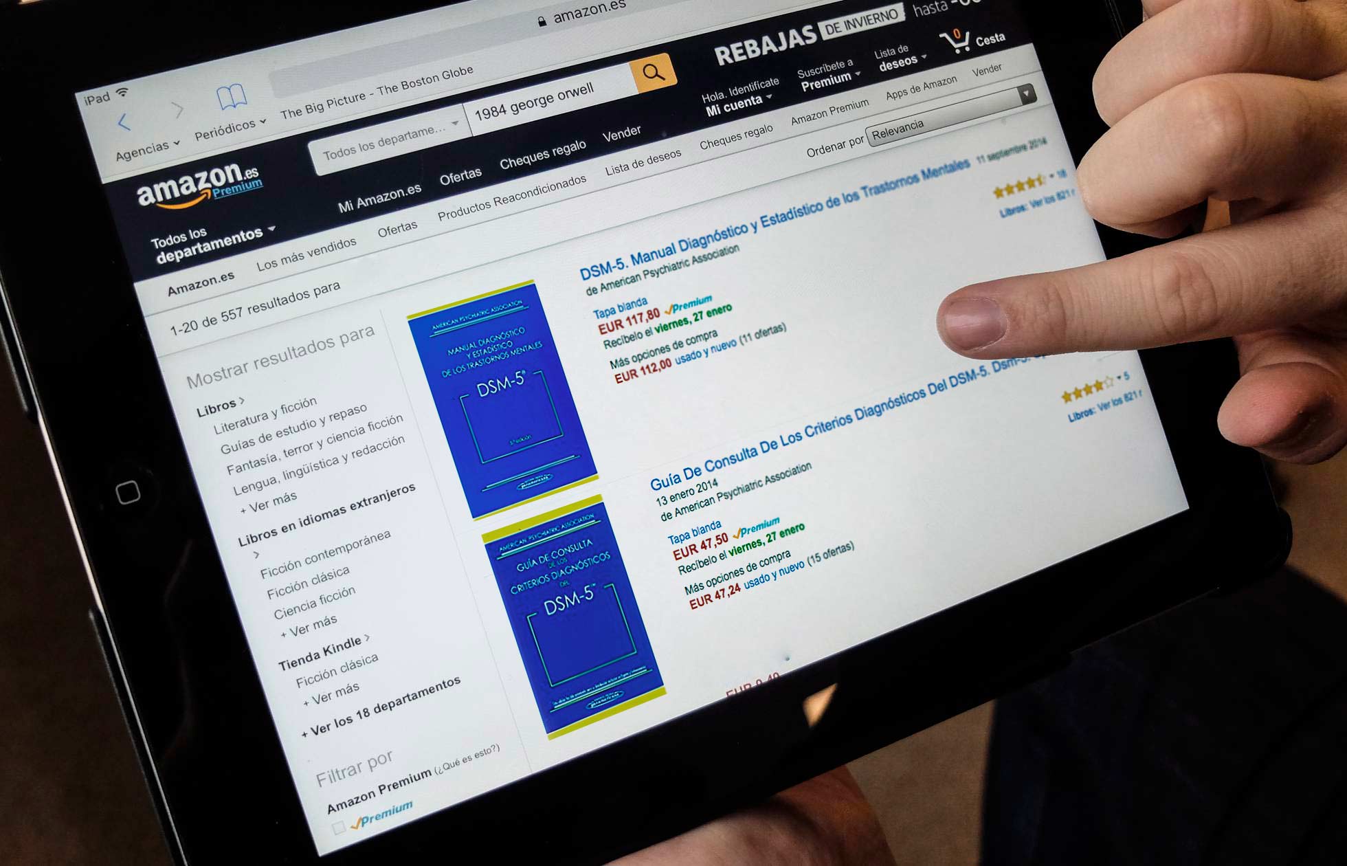 Un usuario de Internet en la página de Amazon que vende ediciones del 'DSM'.  