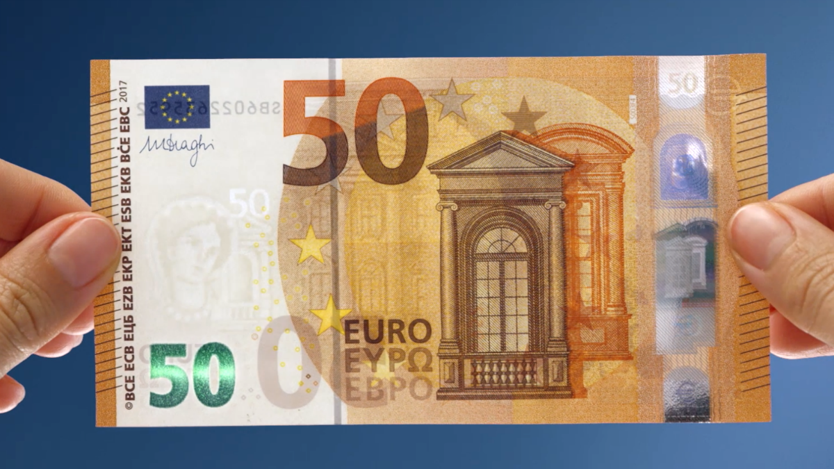 Самая большая купюра евро. 50 Евро купюра. Банкнота 50 евро. Купюры евро номиналы. Как выглядит 50 евро.