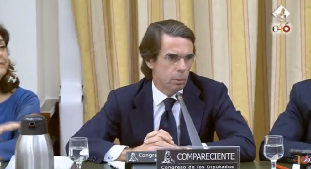 aznar - La comparecencia de Aznar, en frases: “No existe ninguna caja B, existía una caja A-2 y una caja A-3 y una caja de zapatos con caramelos”