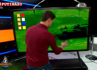 El Chiringuito de Jugones concluye que la posición de Rusia en Ucrania es ilegal tras un largo análisis en un monitor de plasma