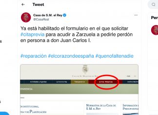 La Casa Real anuncia que ya se puede solicitar cita previa para pedirle perdón al emérito