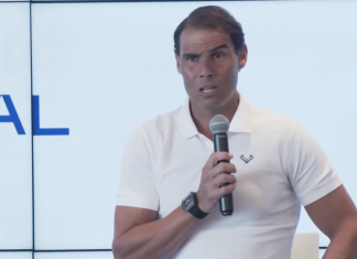 Rafa Nadal deja el tenis harto de que él envíe pelotas al otro lado de la red y «un gilipollas que hay» siempre se las devuelva