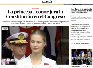 Así luce la primera portada de El País escrita íntegramente por la Princesa Leonor