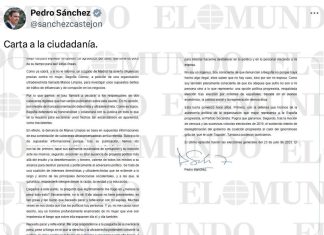 El diario El Mundo filtra unas cartas que Pedro Sánchez mandó a la ciudadanía amenazando con dimitir