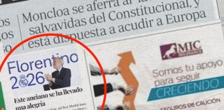 El diario ABC informa en un faldón de la página 16 de que Florentino Pérez ha ganado las elecciones