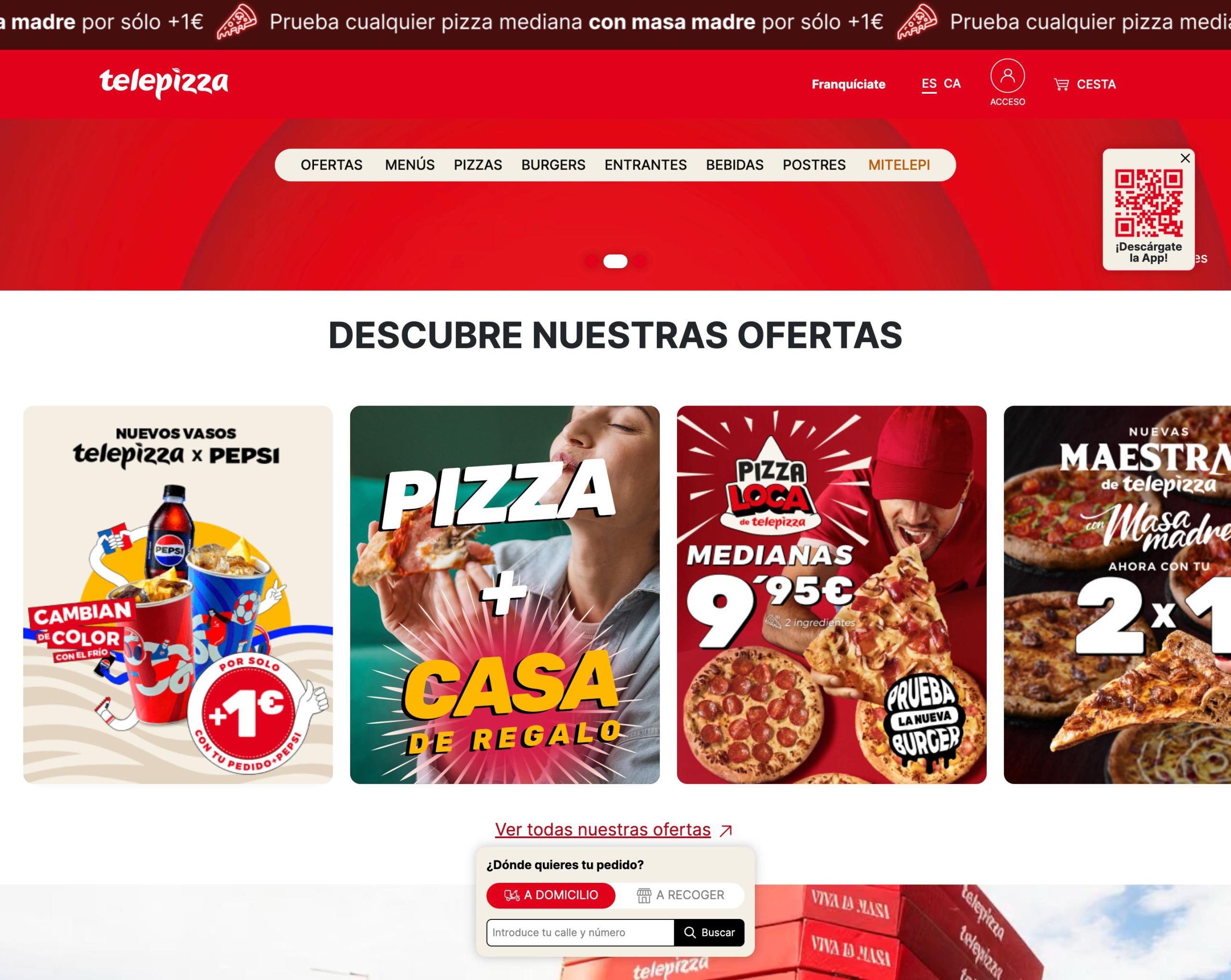 Telepizza adds "casa + pizza" offer to its menu